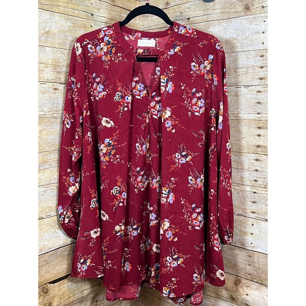 ALTAR'D STATE FLORAL BOHO CHOKER FLOWY WESTERN FOLK FLOWER TUNIC SIZE MEDIUM